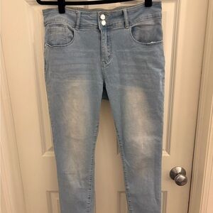 Honey and Bristle Light Blue Distressed Women's Jeans